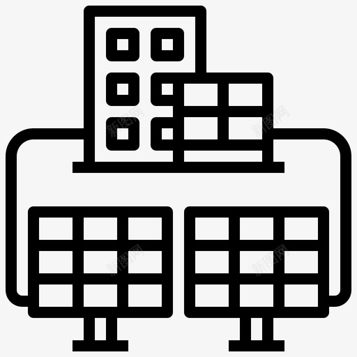 太阳能电池智能城市41线性svg_新图网 https://ixintu.com 太阳能电池 智能 城市 线性