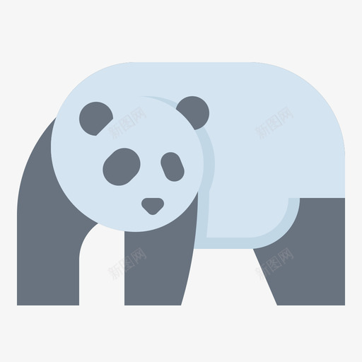 熊猫中国86号扁平svg_新图网 https://ixintu.com 熊猫 中国 86号 扁平