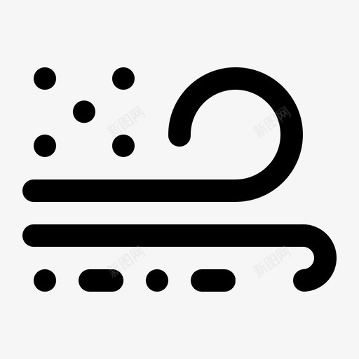 30 天气-沙尘暴svg_新图网 https://ixintu.com 30 天气-沙尘暴