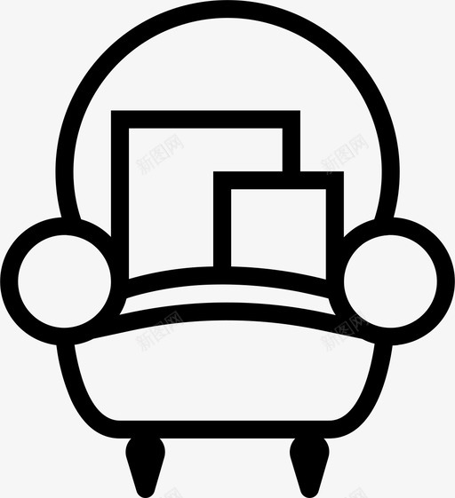 扶手椅家具内饰svg_新图网 https://ixintu.com 扶手 家具 内饰 枕头 座椅