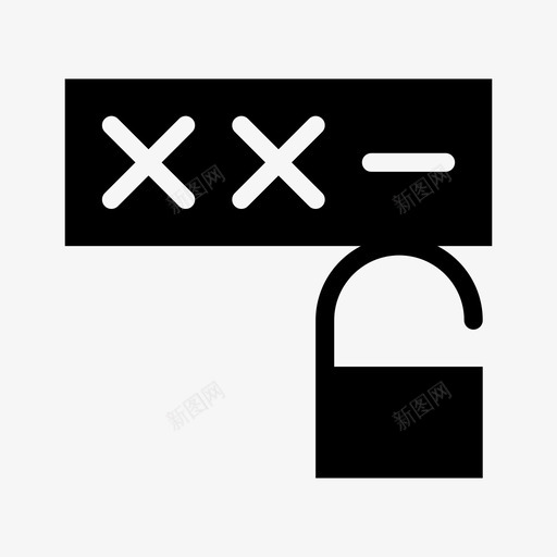 隐藏密码安全svg_新图网 https://ixintu.com 隐藏 密码 安全 解锁 界面 基本 字形