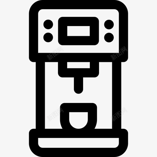 咖啡机早上常规44线性svg_新图网 https://ixintu.com 咖啡机 早上 常规 线性