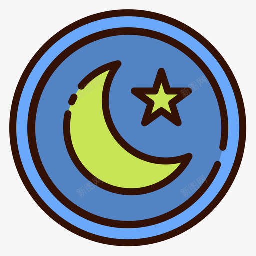 伊斯兰的精神的30线性的颜色svg_新图网 https://ixintu.com 伊斯兰 精神 线性 性的 颜色