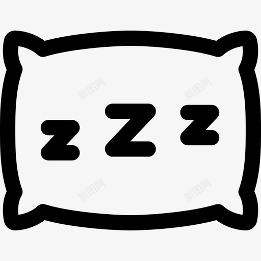 枕头睡觉时间51线性svg_新图网 https://ixintu.com 枕头 睡觉 时间 线性