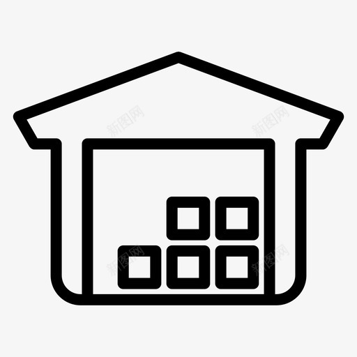 仓库工厂存货svg_新图网 https://ixintu.com 仓库 工厂 存货 建筑物