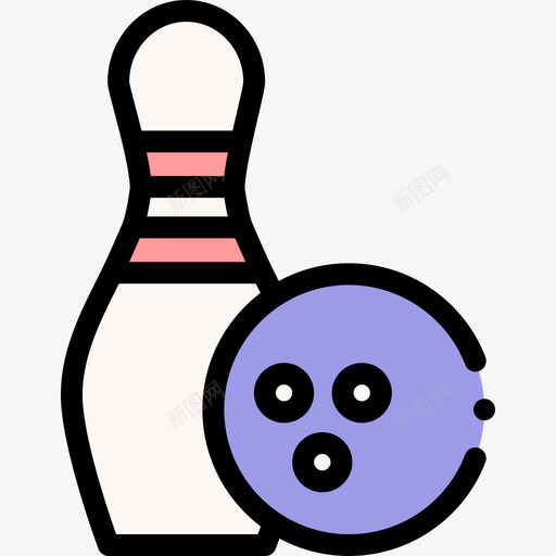 保龄球运动设备36线性颜色svg_新图网 https://ixintu.com 保龄球 运动 设备 线性 颜色