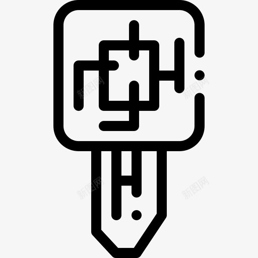 数字钥匙智能家居26线性svg_新图网 https://ixintu.com 数字 钥匙 智能家居 线性