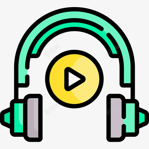 音乐留守20线性颜色svg_新图网 https://ixintu.com 音乐 留守 线性 颜色