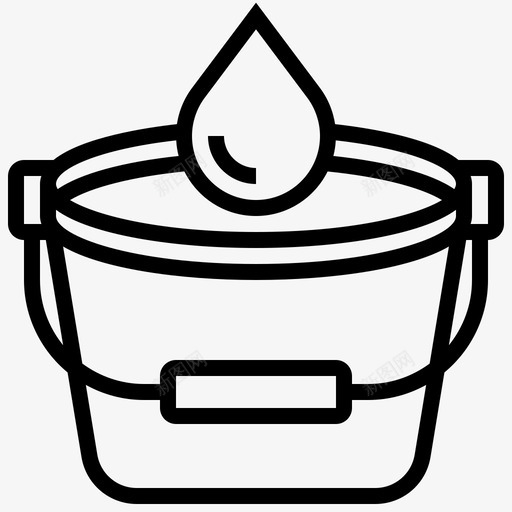 水桶清洁129线性svg_新图网 https://ixintu.com 水桶 清洁 线性