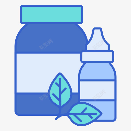 草药治疗药物1线性颜色svg_新图网 https://ixintu.com 草药 治疗 药物 线性 颜色