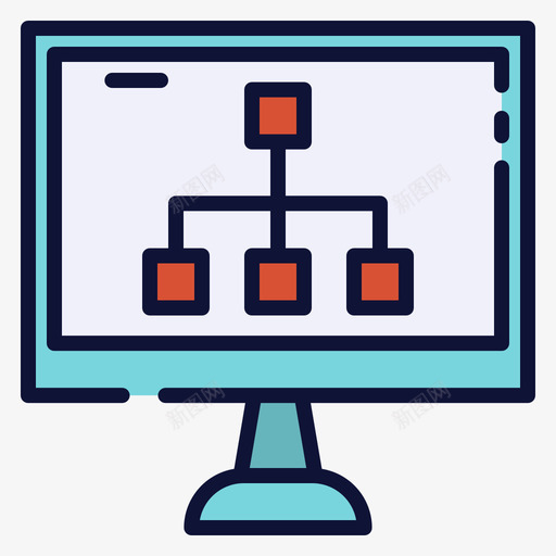 图表网络营销5线颜色svg_新图网 https://ixintu.com 图表 网络营销 颜色