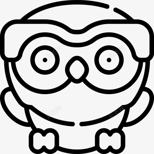猫头鹰动物和自然公园6线性svg_新图网 https://ixintu.com 猫头鹰 动物 自然 公园 线性