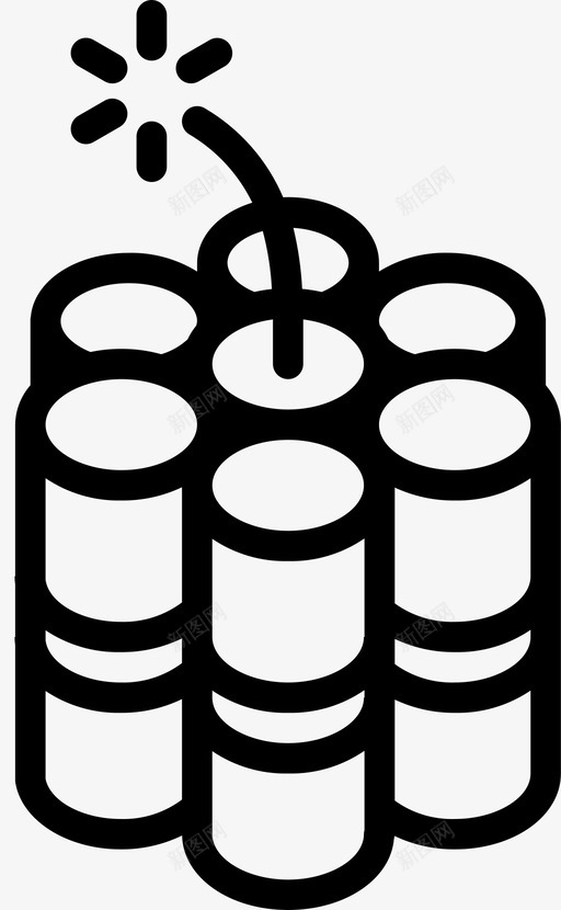 爆炸物世界末日1直线型svg_新图网 https://ixintu.com 爆炸物 世界 末日 直线 线型