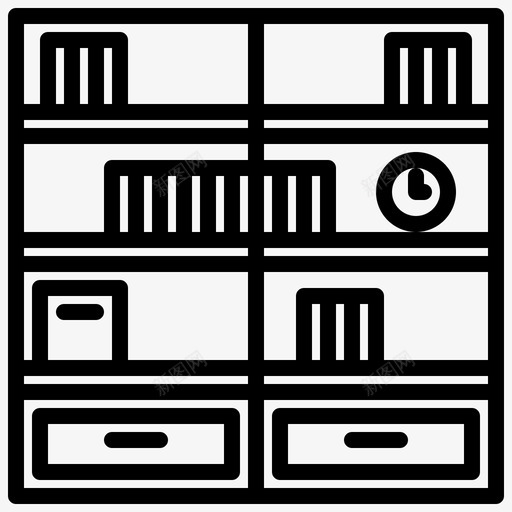 架子家具57线性svg_新图网 https://ixintu.com 架子 家具 线性