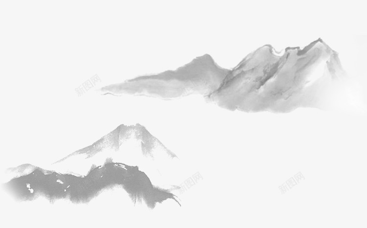 水墨山水矢量展板png免抠素材_新图网 https://ixintu.com 水墨 山水 矢量 展板