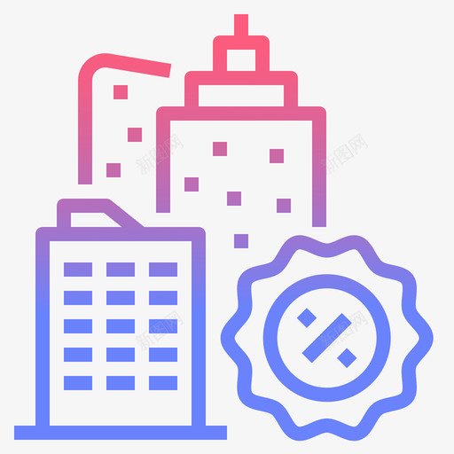 转售房地产和物业2线性梯度svg_新图网 https://ixintu.com 转售 房地产 物业 线性 梯度