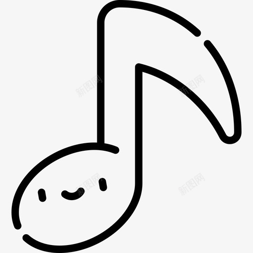 音符音乐160线性svg_新图网 https://ixintu.com 音符 音乐 线性