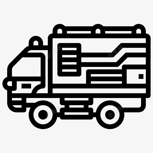 消防车消防站8线性svg_新图网 https://ixintu.com 消防车 消防 线性