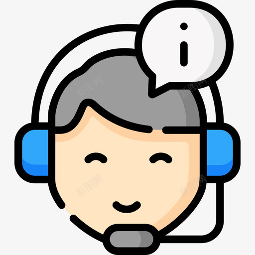 客户服务联系我们81线性颜色svg_新图网 https://ixintu.com 客户服务 联系 我们 线性 颜色