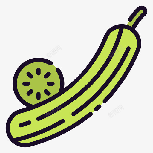 黄瓜营养24线形颜色svg_新图网 https://ixintu.com 黄瓜 营养 线形 颜色