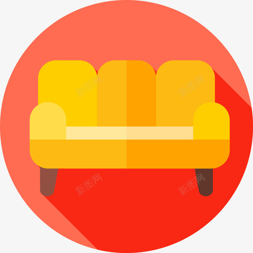 沙发家具183扁平svg_新图网 https://ixintu.com 沙发 家具 扁平