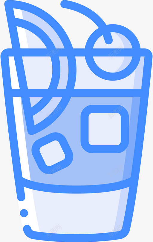 鸡尾酒混合器1蓝色svg_新图网 https://ixintu.com 鸡尾酒 混合器 蓝色