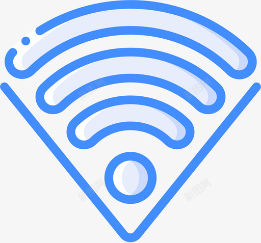 Wifi无线2蓝色svg_新图网 https://ixintu.com Wifi 无线 蓝色