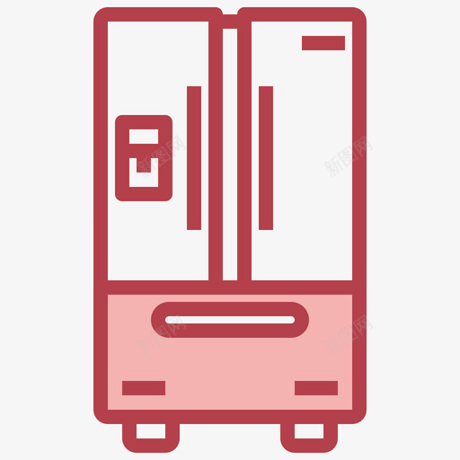 冰箱烹饪126红色svg_新图网 https://ixintu.com 冰箱 烹饪 红色