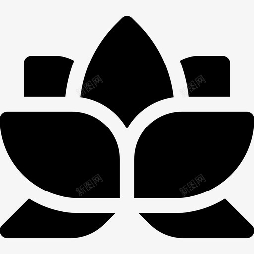 莲花自然160填充svg_新图网 https://ixintu.com 莲花 自然 填充