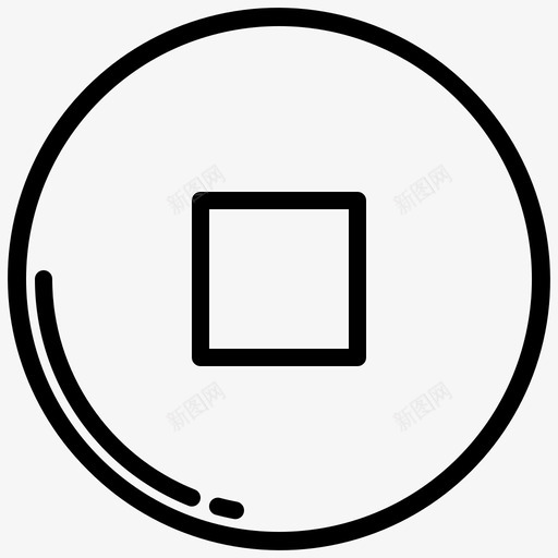 停止按钮媒体技术3线性svg_新图网 https://ixintu.com 停止 按钮 媒体 技术 线性