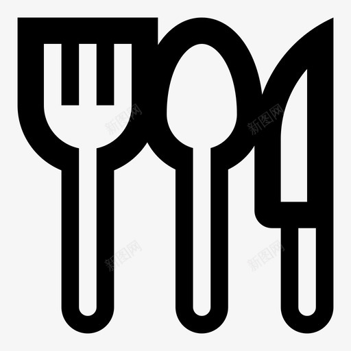 银器餐具叉子svg_新图网 https://ixintu.com 银器 餐具 叉子 勺子 用的 图标 食品饮料