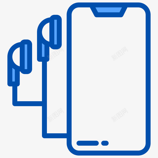 耳机音乐应用程序3蓝色svg_新图网 https://ixintu.com 耳机 音乐 应用程序 蓝色