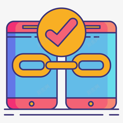 超链接网络营销1线性颜色svg_新图网 https://ixintu.com 链接 网络营销 线性 颜色