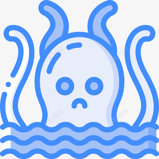 海怪童话15蓝色svg_新图网 https://ixintu.com 海怪 童话 蓝色 蓝色海怪