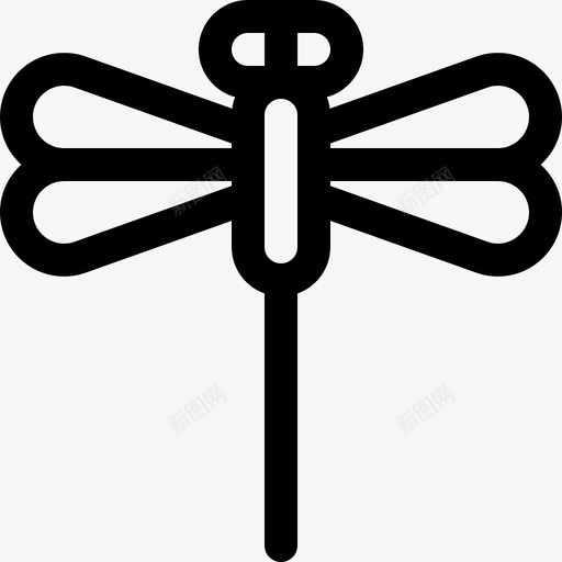 蜻蜓春111直线型svg_新图网 https://ixintu.com 蜻蜓 直线 线型
