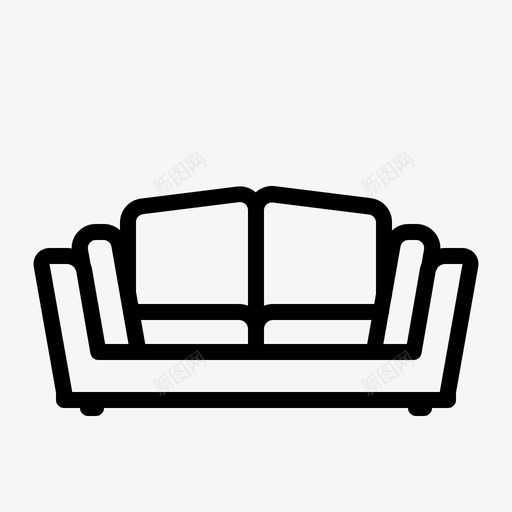 沙发椅子家居svg_新图网 https://ixintu.com 家居 沙发 椅子 室内 内部 轮廓