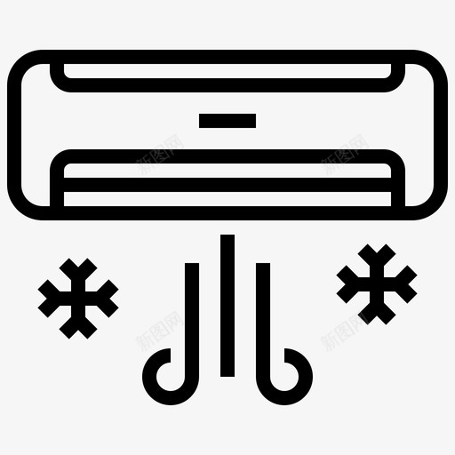 空调办公家具9直线型svg_新图网 https://ixintu.com 空调 办公 家具 直线 线型