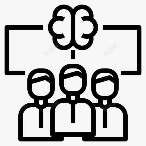 团队合作大脑概念11线性svg_新图网 https://ixintu.com 团队 合作 大脑 概念 线性