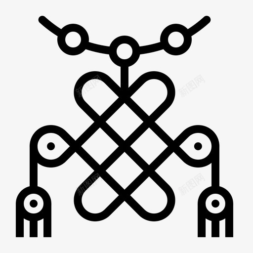 中国结护身符装饰svg_新图网 https://ixintu.com 中国结 新年 护身符 装饰 好运 传统 中国