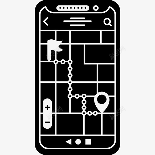 智能手机目的地地图查找gpssvg_新图网 https://ixintu.com 地图 智能 手机 目的地 查找 gps 字形