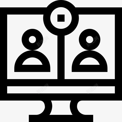 视频通话业务培训1线性svg_新图网 https://ixintu.com 视频 通话 业务 培训 线性