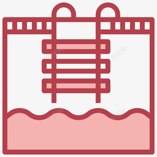 游泳回学校111红色svg_新图网 https://ixintu.com 游泳 学校 红色