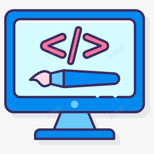 网页设计ux和ui图标1线颜色svg_新图网 https://ixintu.com 网页设计 ux ui 图标 颜色