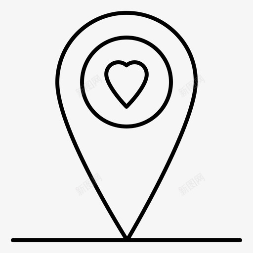 位置心脏地图针svg_新图网 https://ixintu.com 地图 位置 心脏 旅行