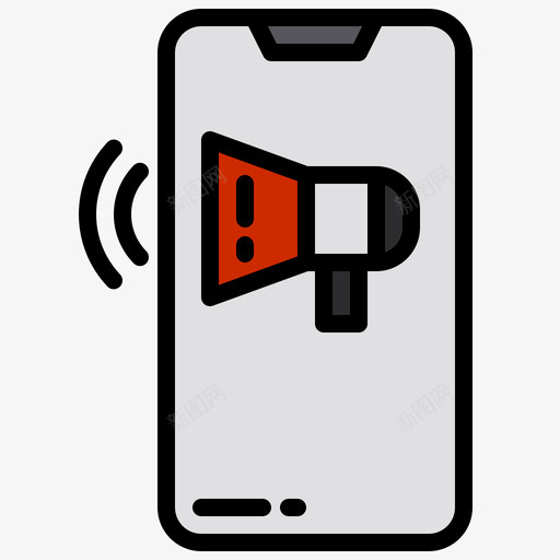 扩音器在线流媒体10线性彩色svg_新图网 https://ixintu.com 扩音器 在线 流媒体 线性 彩色