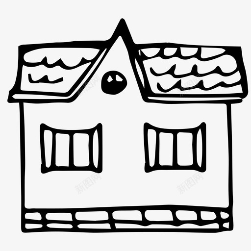 房子城市手绘svg_新图网 https://ixintu.com 房子 城市 手绘