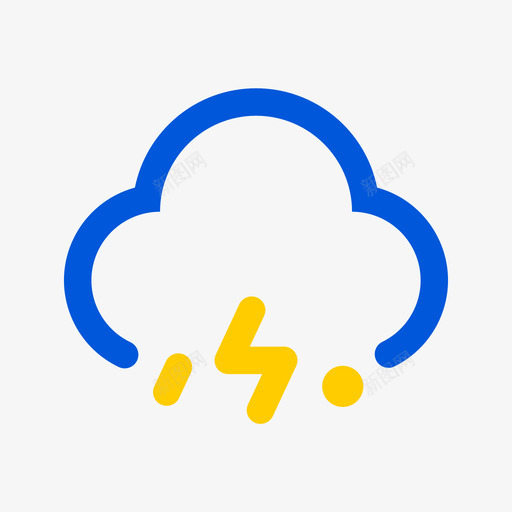 天气-雷雨冰雹svg_新图网 https://ixintu.com 天气-雷雨冰雹