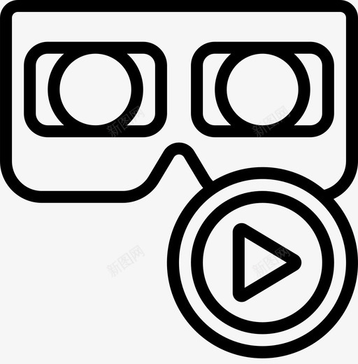 眼镜增强现实13线性svg_新图网 https://ixintu.com 眼镜 增强 现实 线性