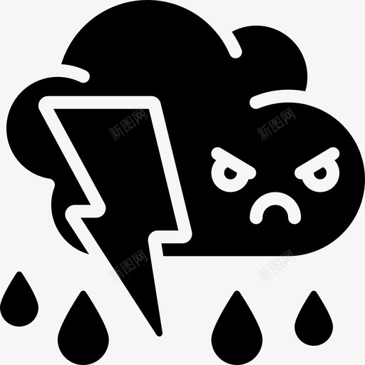 雷声可爱的天气3加油svg_新图网 https://ixintu.com 雷声 可爱 爱的 天气 加油