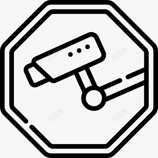 闭路电视摄像机警报和警告3线性svg_新图网 https://ixintu.com 闭路电视 摄像机 警报 警告 线性